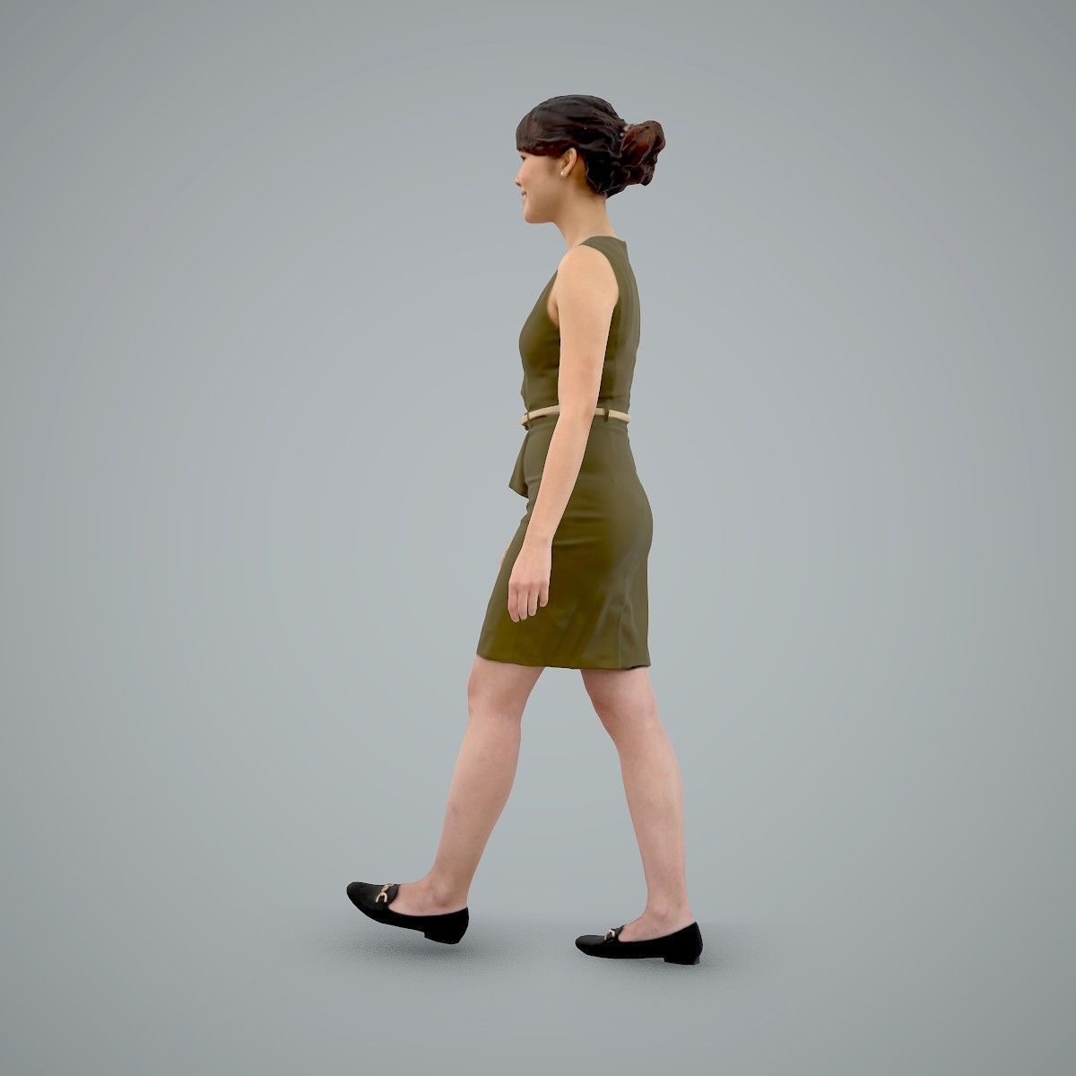Walking Business Woman with Dress BWom0100-HD2-O02P02-S 3D model_37