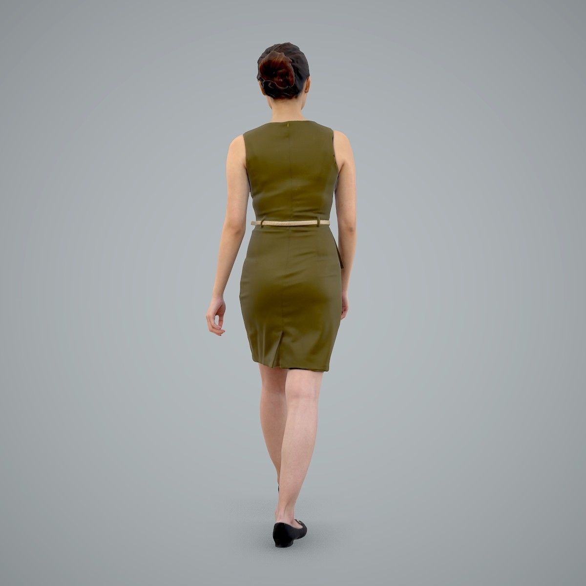 Walking Business Woman with Dress BWom0100-HD2-O02P02-S 3D model_54