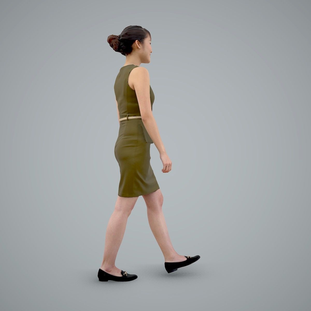 Walking Business Woman with Dress BWom0100-HD2-O02P02-S 3D model_51