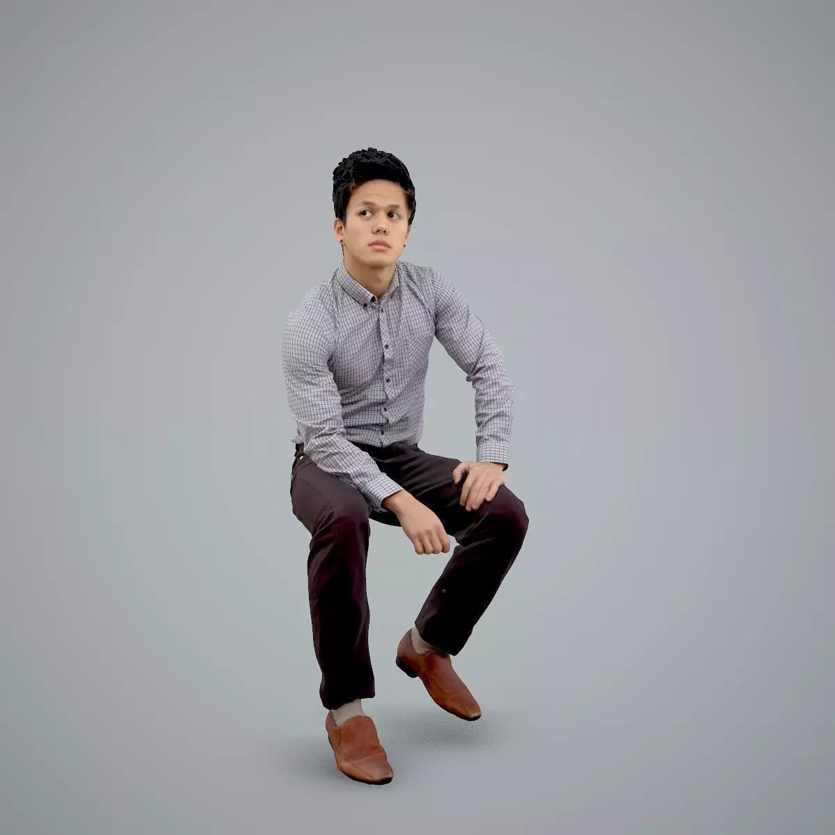 Casual Business Man Sitting BMan0103-HD2-O02P01-S 3D model_0