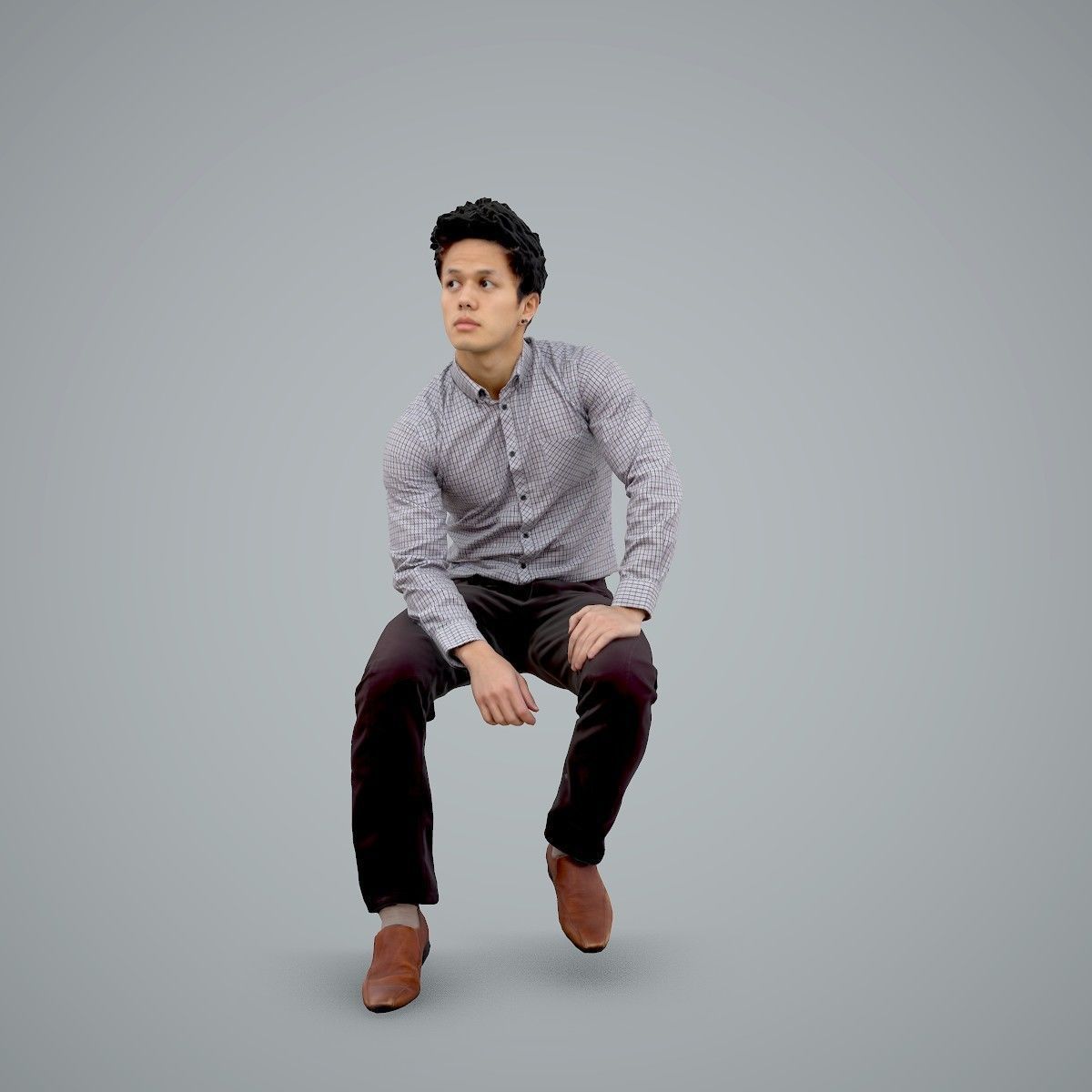 Casual Business Man Sitting BMan0103-HD2-O02P01-S 3D model_1