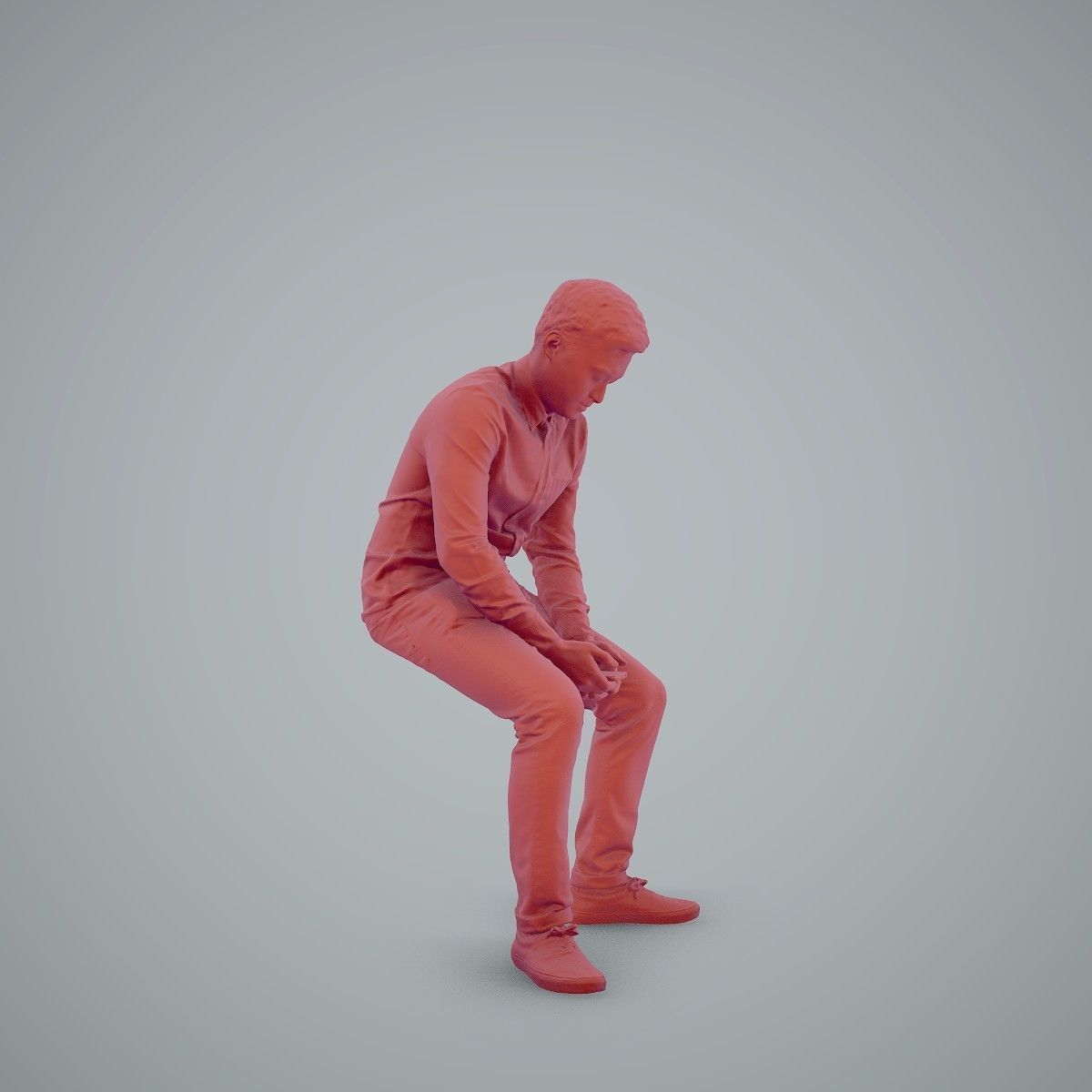 Casual Man Texting on Phone CMan0104-HD2-O01P01-S 3D model_18