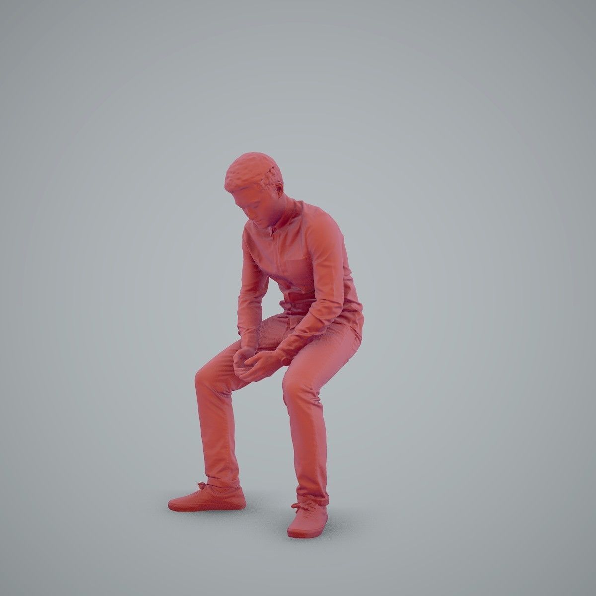 Casual Man Texting on Phone CMan0104-HD2-O01P01-S 3D model_44