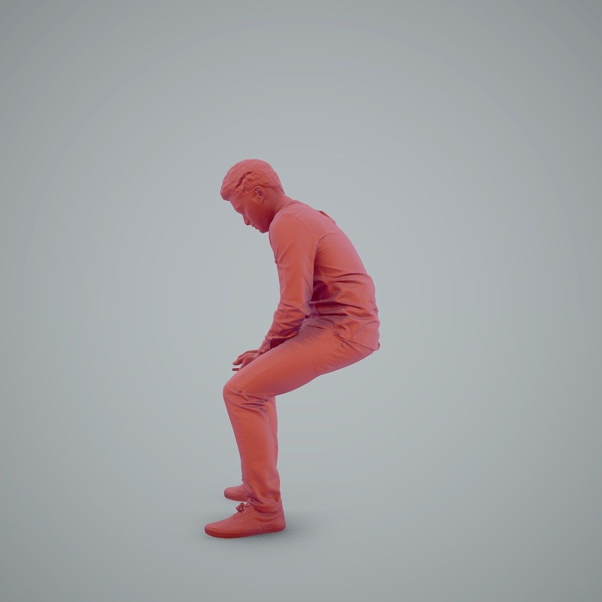 Casual Man Texting on Phone CMan0104-HD2-O01P01-S 3D model_6