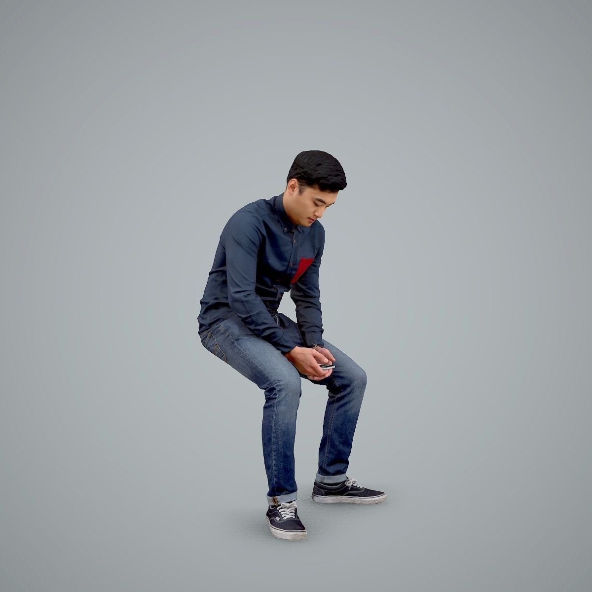 Casual Man Texting on Phone CMan0104-HD2-O01P01-S 3D model_17