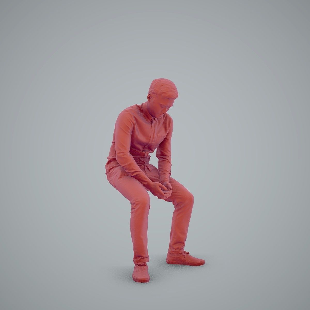 Casual Man Texting on Phone CMan0104-HD2-O01P01-S 3D model_74