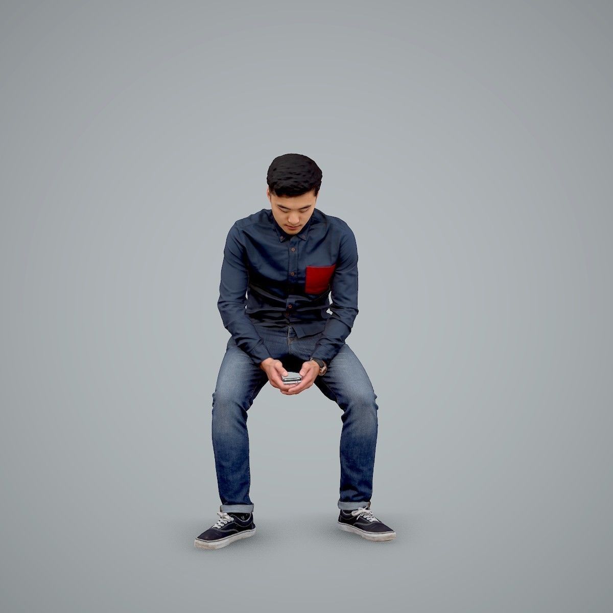 Casual Man Texting on Phone CMan0104-HD2-O01P01-S 3D model_48