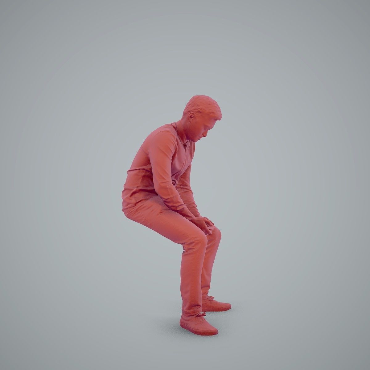 Casual Man Texting on Phone CMan0104-HD2-O01P01-S 3D model_25