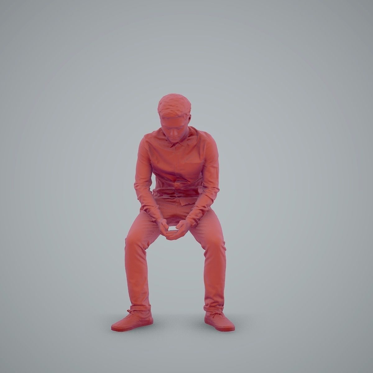 Casual Man Texting on Phone CMan0104-HD2-O01P01-S 3D model_69