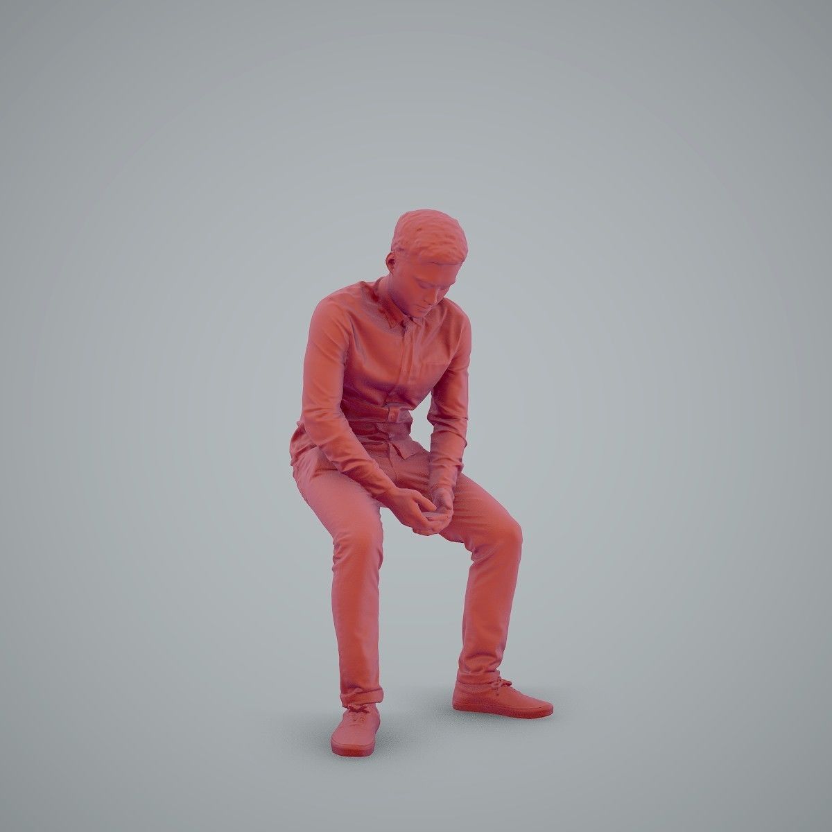 Casual Man Texting on Phone CMan0104-HD2-O01P01-S 3D model_61