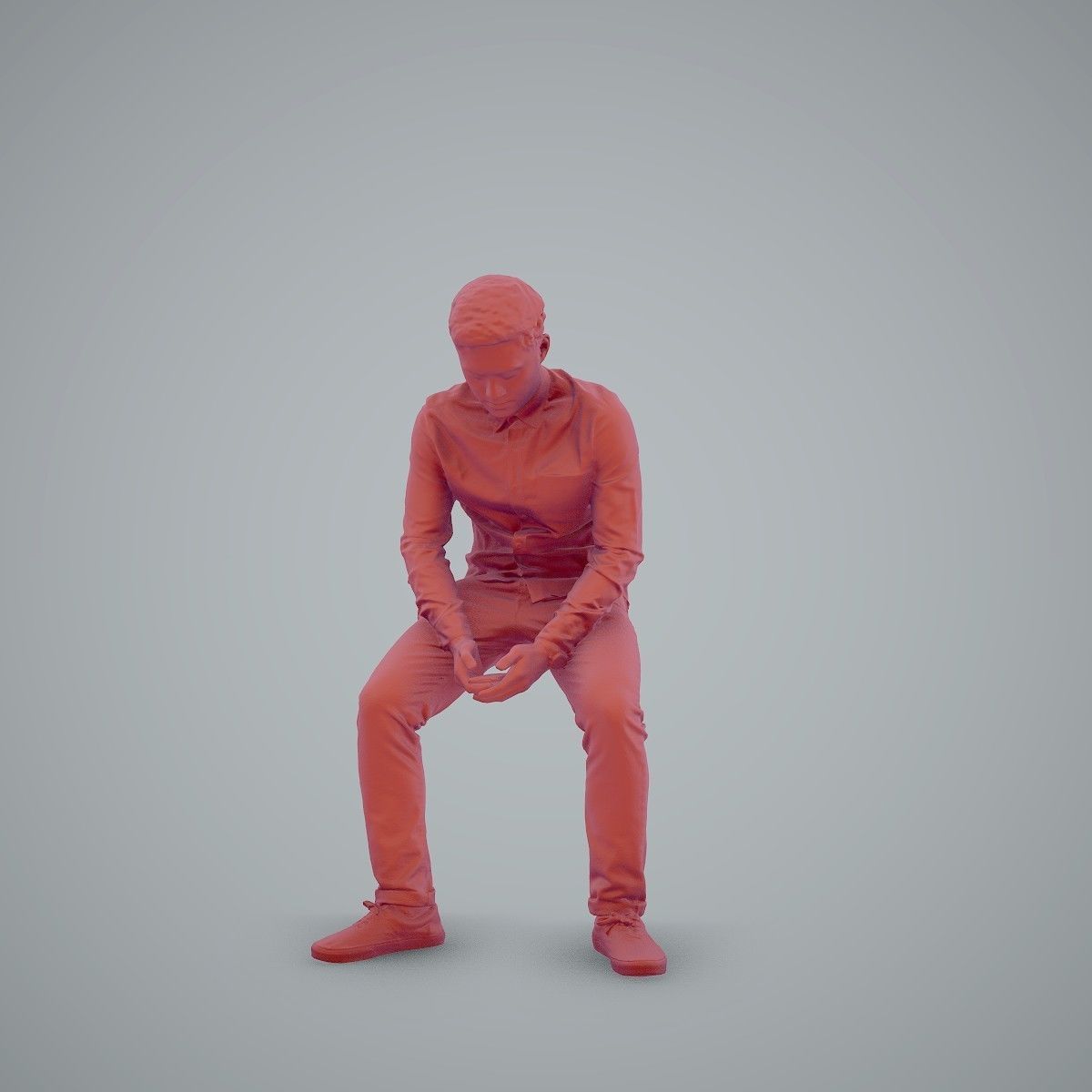 Casual Man Texting on Phone CMan0104-HD2-O01P01-S 3D model_68