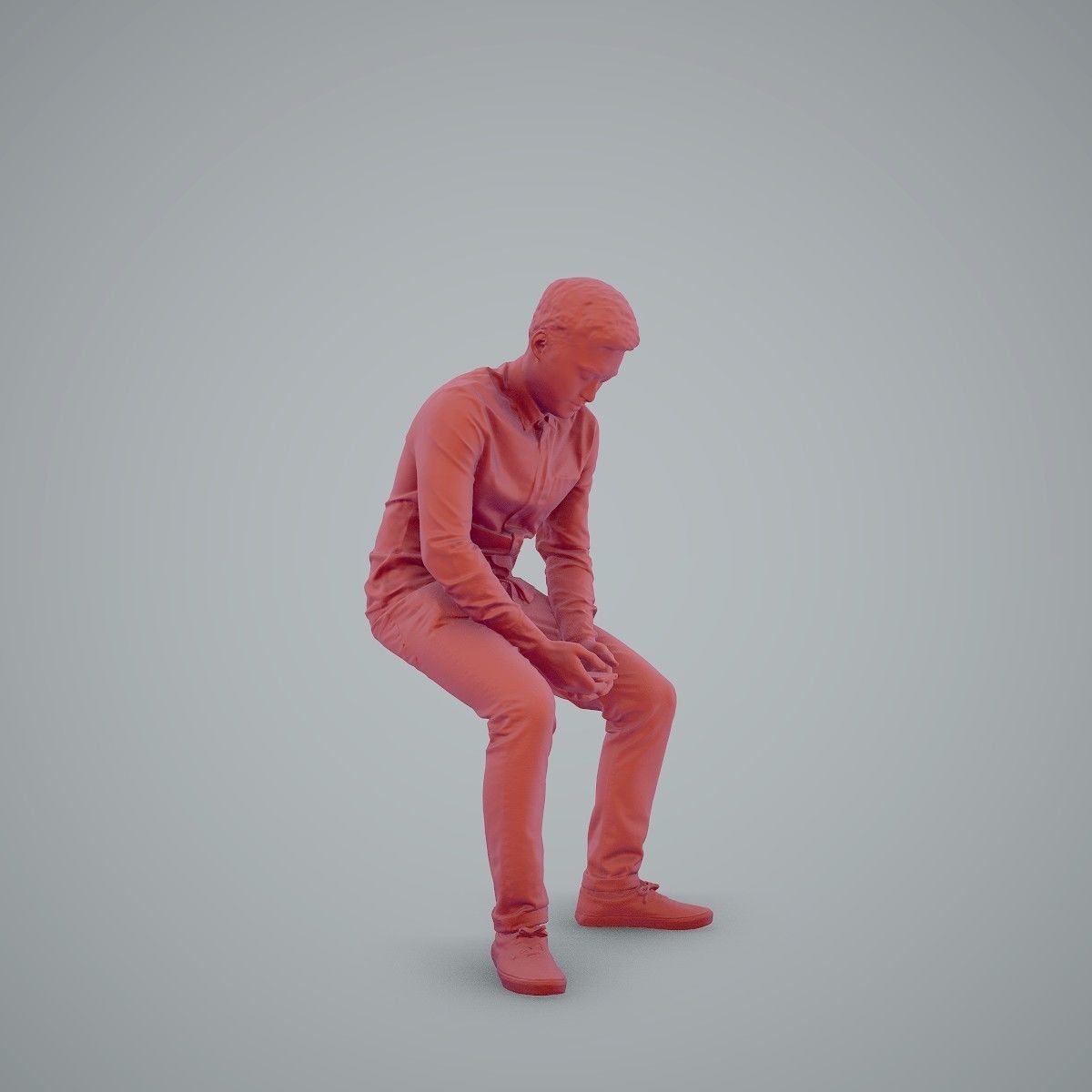 Casual Man Texting on Phone CMan0104-HD2-O01P01-S 3D model_8