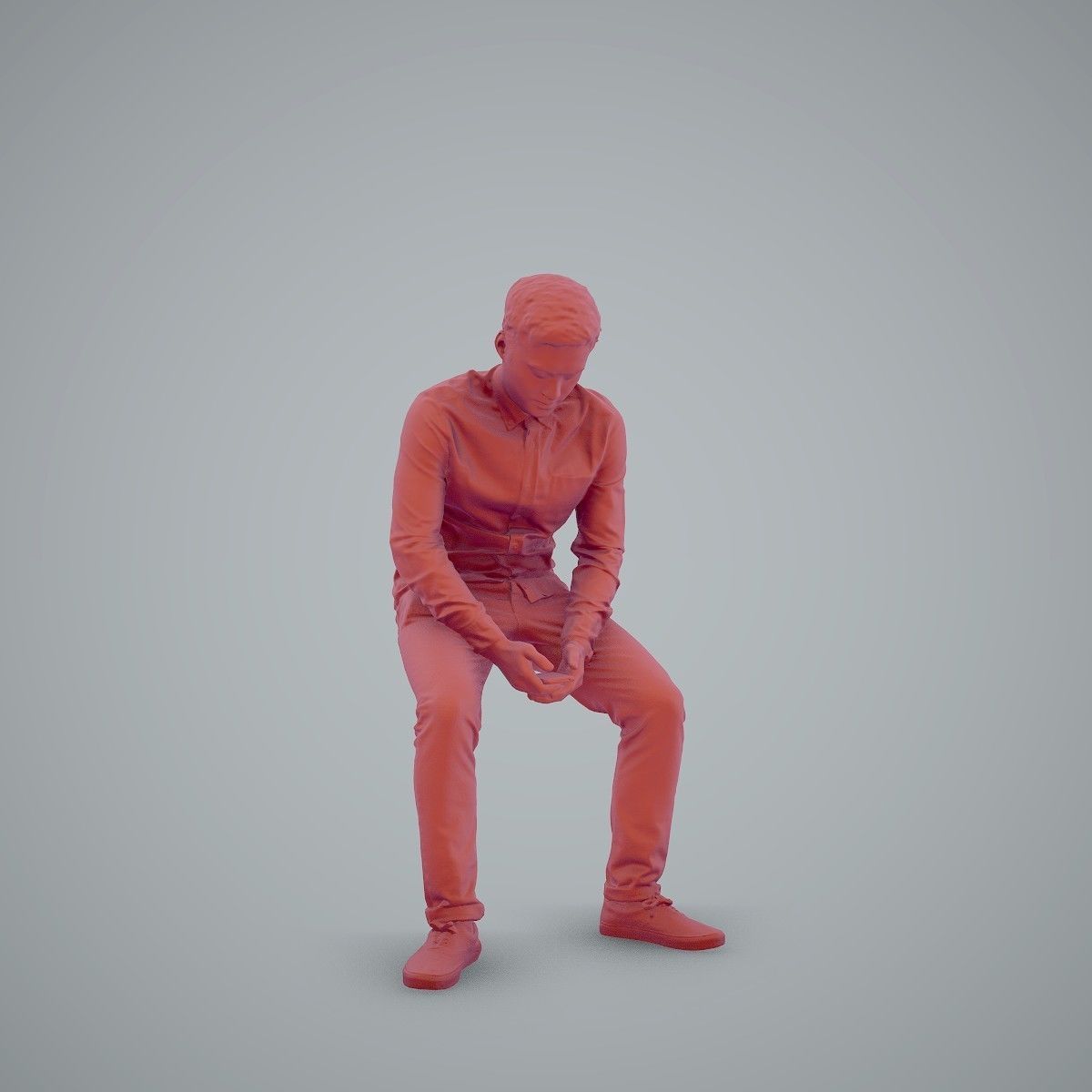 Casual Man Texting on Phone CMan0104-HD2-O01P01-S 3D model_57