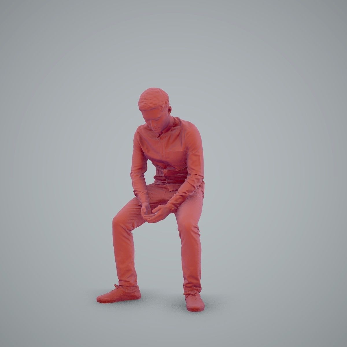 Casual Man Texting on Phone CMan0104-HD2-O01P01-S 3D model_22