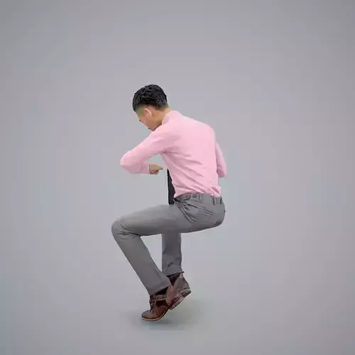 Classy Sitting Business Man Wearing Pink Shirt BMan0101-HD2-O01P02-S