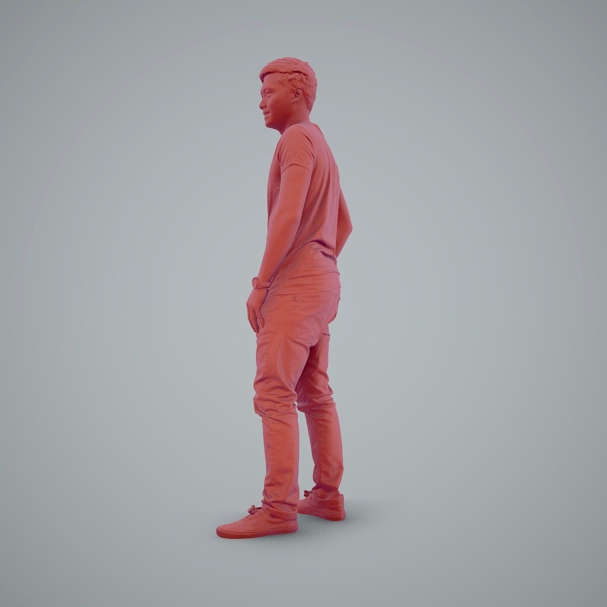 Standing Casual Man Wearing a T-Shirt CMan0104-HD2-O03P01-S 3D model_44