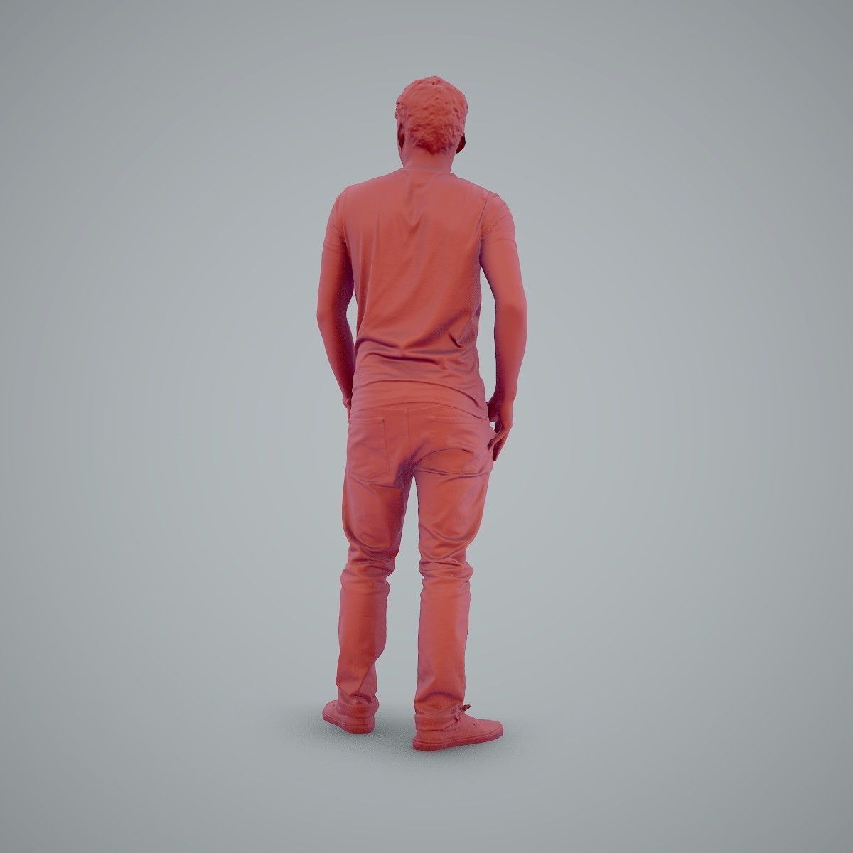 Standing Casual Man Wearing a T-Shirt CMan0104-HD2-O03P01-S 3D model_65