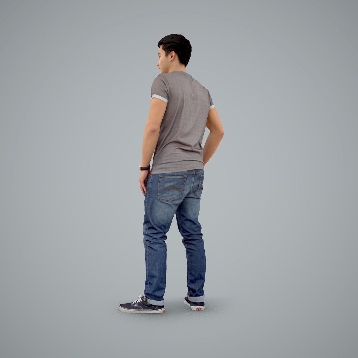 Standing Casual Man Wearing a T-Shirt CMan0104-HD2-O03P01-S 3D model_47
