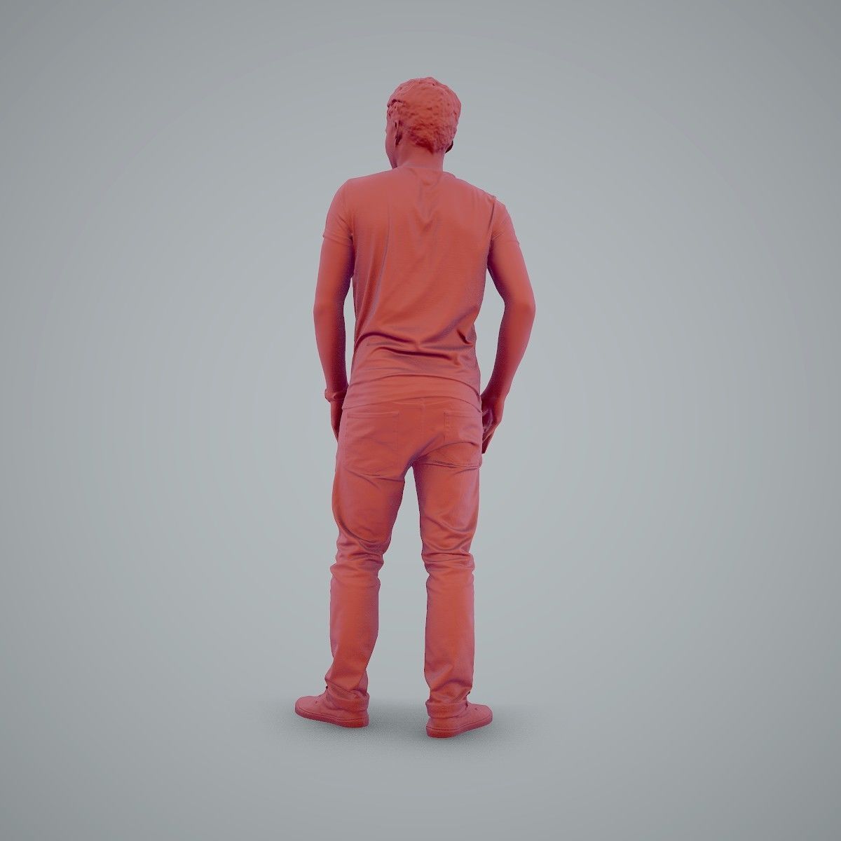 Standing Casual Man Wearing a T-Shirt CMan0104-HD2-O03P01-S 3D model_49