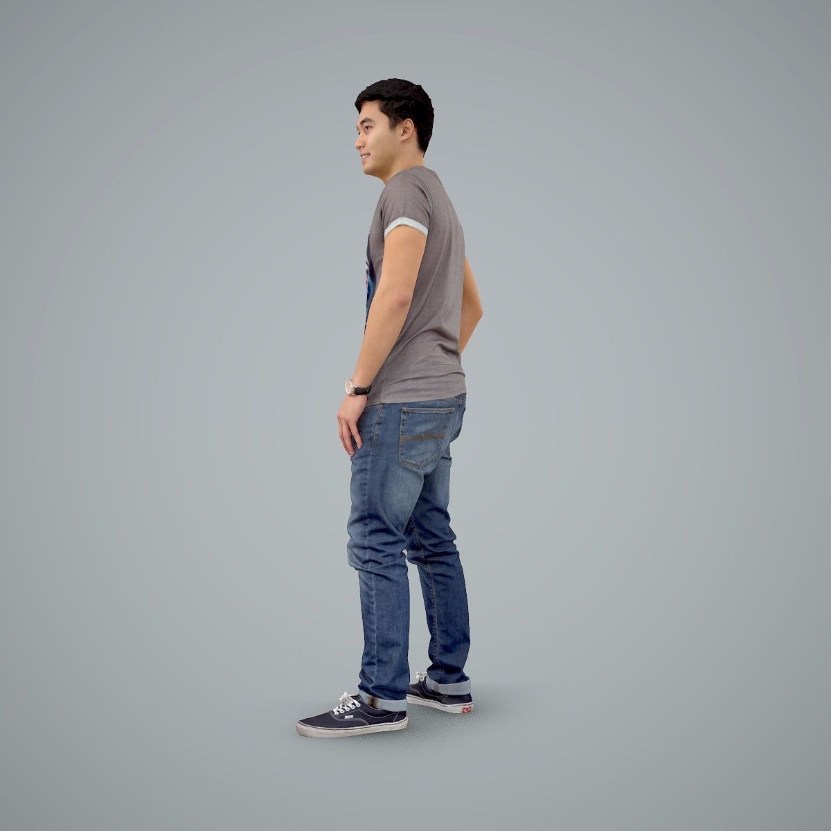 Standing Casual Man Wearing a T-Shirt CMan0104-HD2-O03P01-S 3D model_8