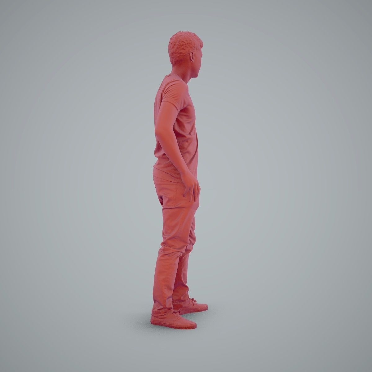 Standing Casual Man Wearing a T-Shirt CMan0104-HD2-O03P01-S 3D model_57