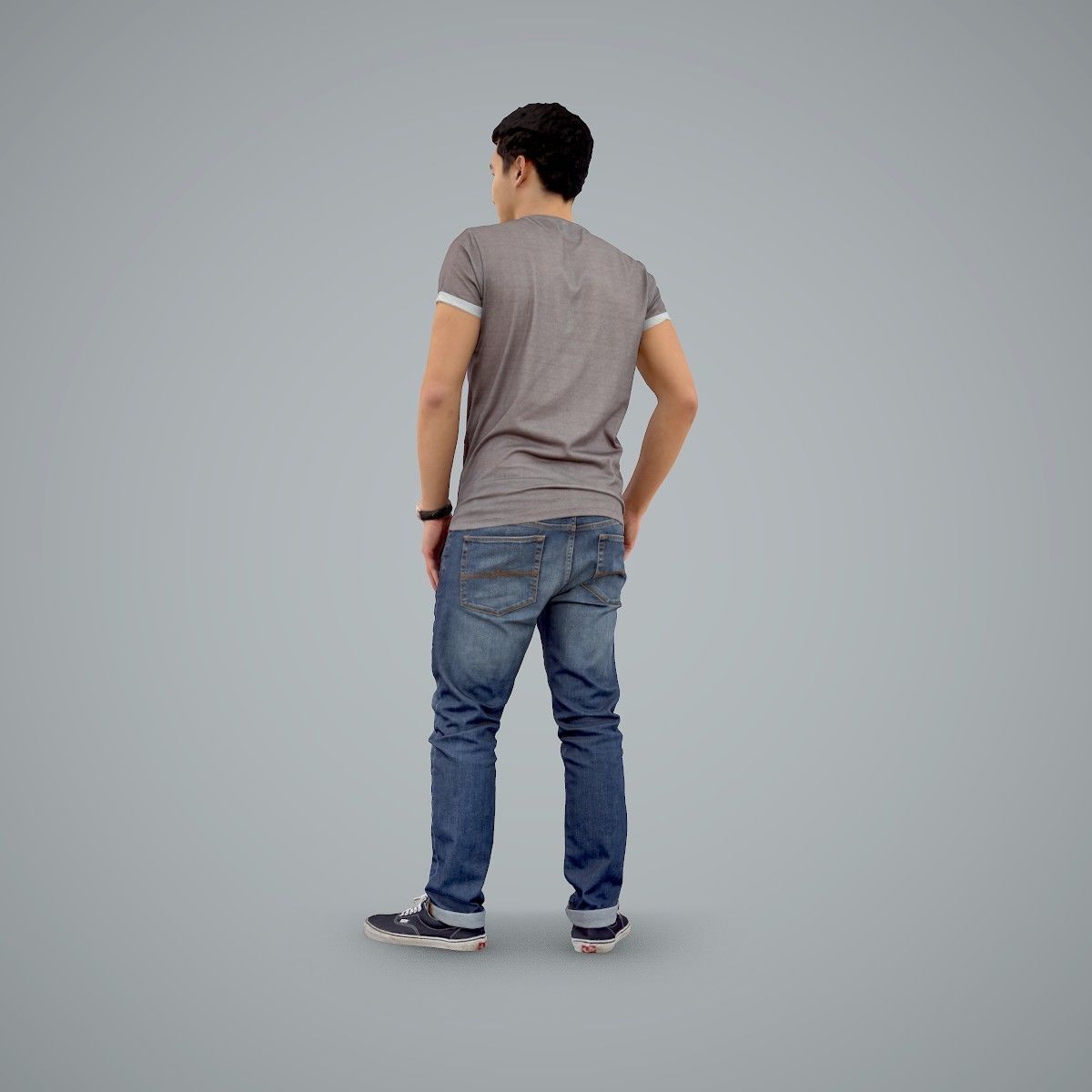 Standing Casual Man Wearing a T-Shirt CMan0104-HD2-O03P01-S 3D model_74