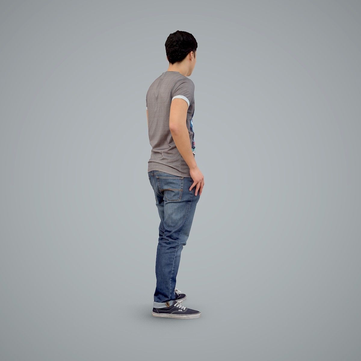 Standing Casual Man Wearing a T-Shirt CMan0104-HD2-O03P01-S 3D model_18