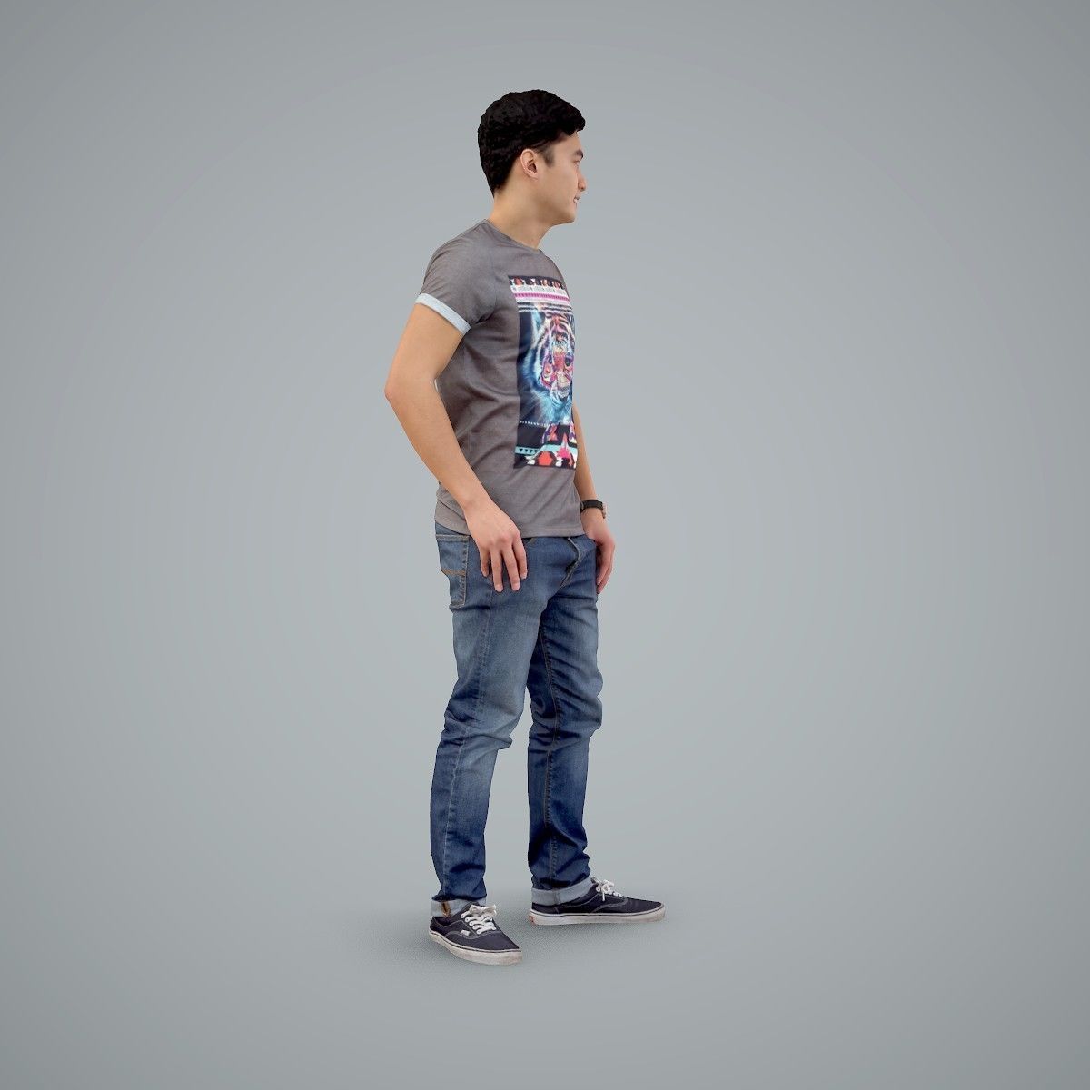 Standing Casual Man Wearing a T-Shirt CMan0104-HD2-O03P01-S 3D model_27