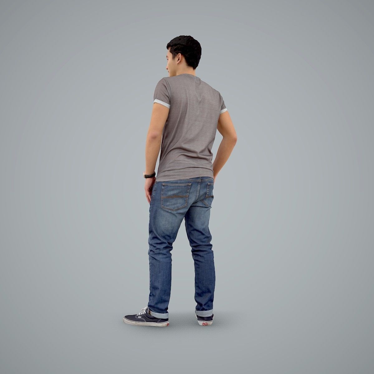 Standing Casual Man Wearing a T-Shirt CMan0104-HD2-O03P01-S 3D model_9