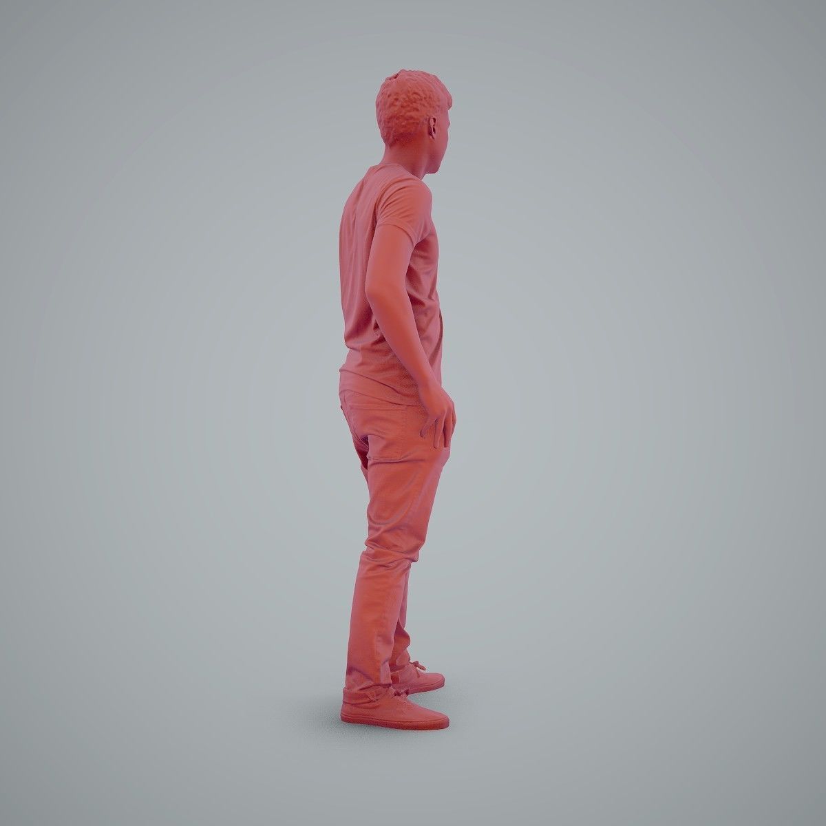 Standing Casual Man Wearing a T-Shirt CMan0104-HD2-O03P01-S 3D model_22