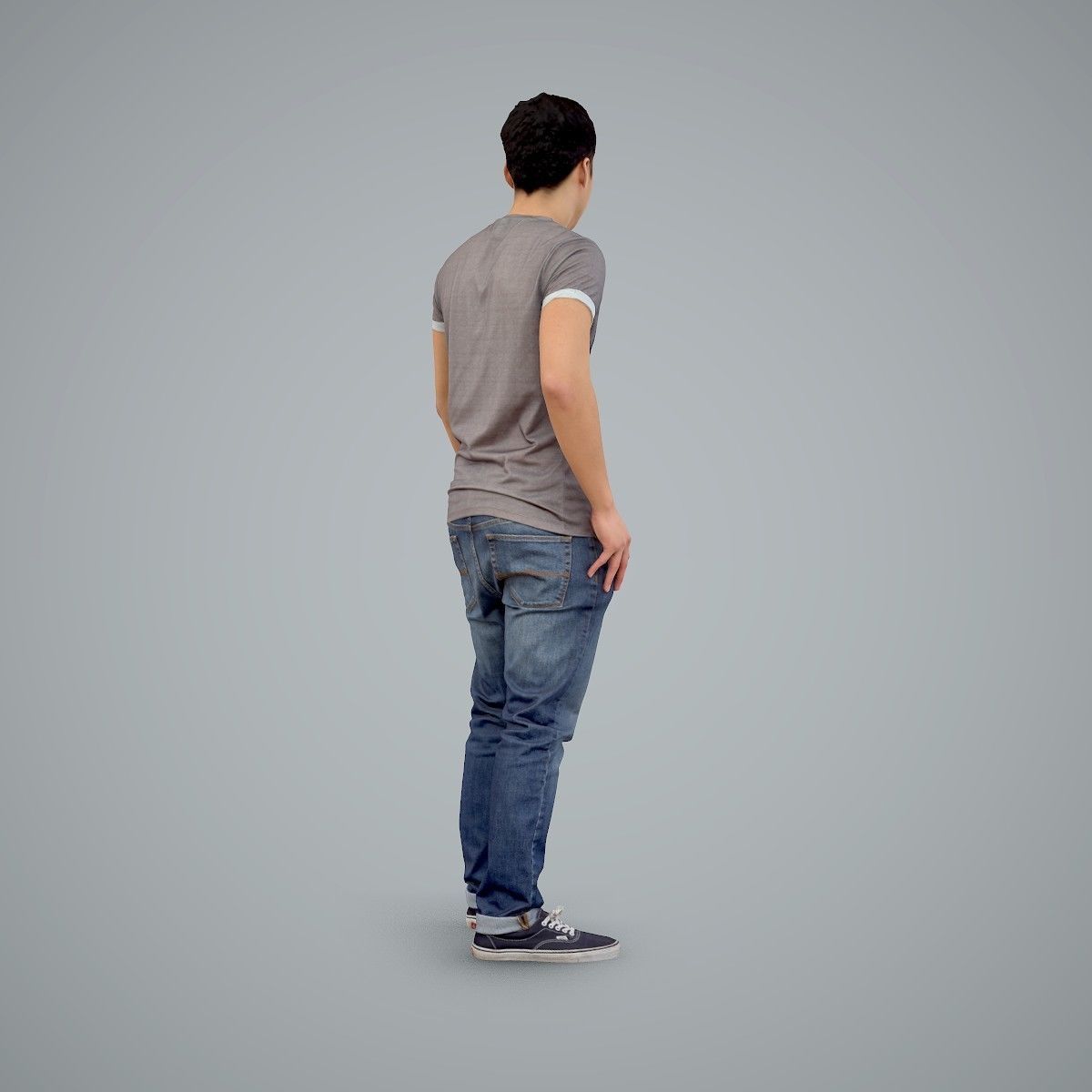 Standing Casual Man Wearing a T-Shirt CMan0104-HD2-O03P01-S 3D model_4
