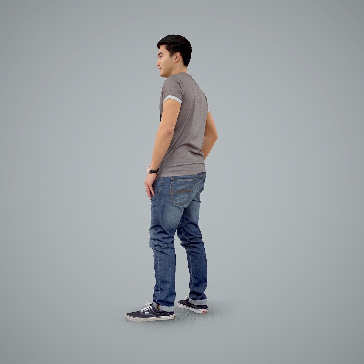 Standing Casual Man Wearing a T-Shirt CMan0104-HD2-O03P01-S 3D model_61