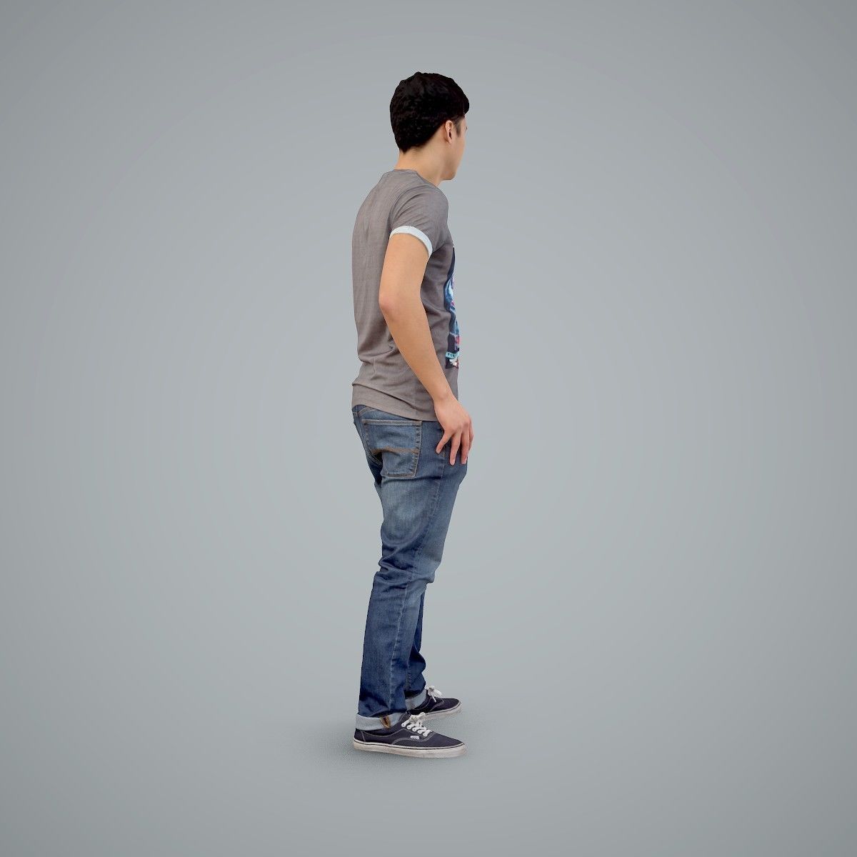 Standing Casual Man Wearing a T-Shirt CMan0104-HD2-O03P01-S 3D model_38