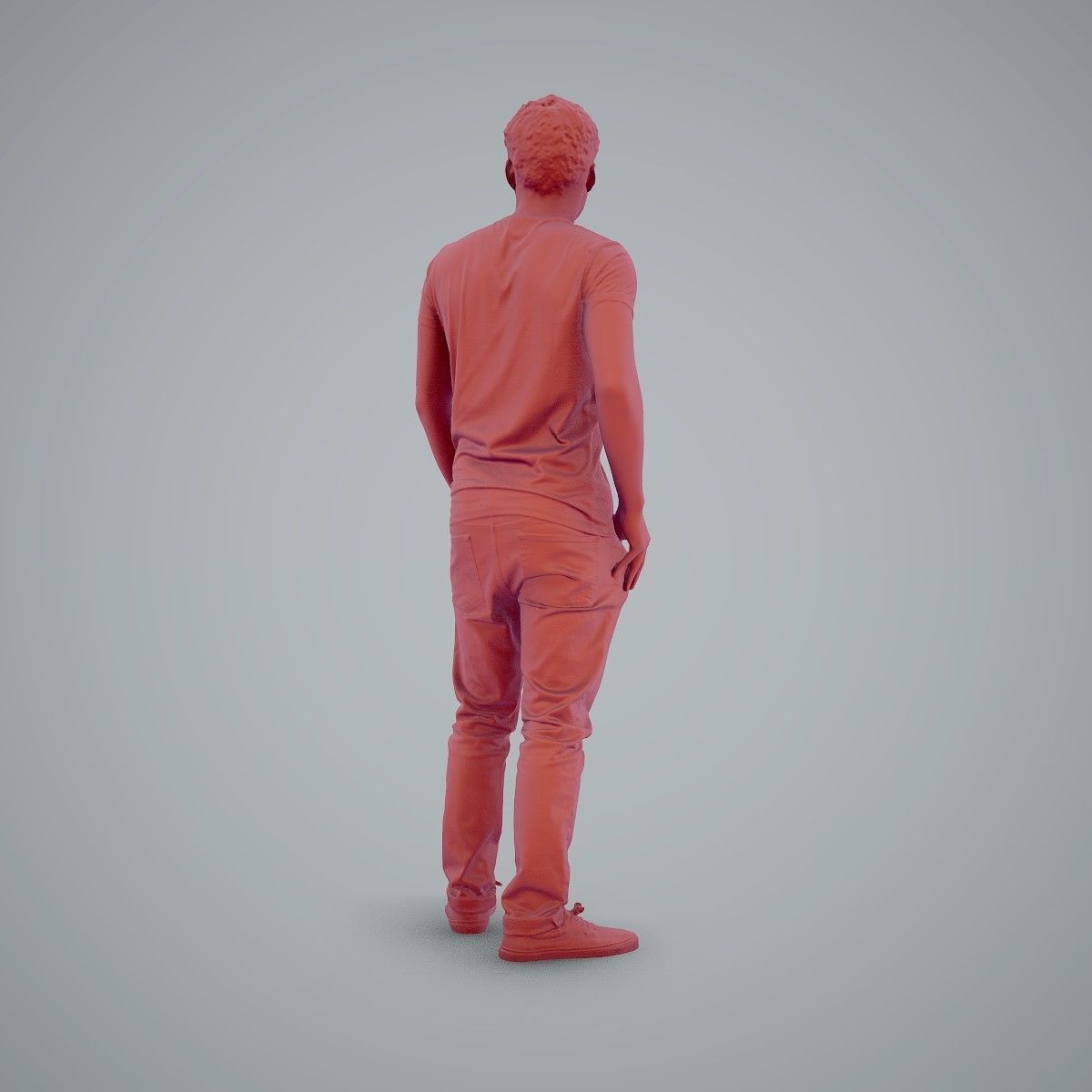 Standing Casual Man Wearing a T-Shirt CMan0104-HD2-O03P01-S 3D model_7