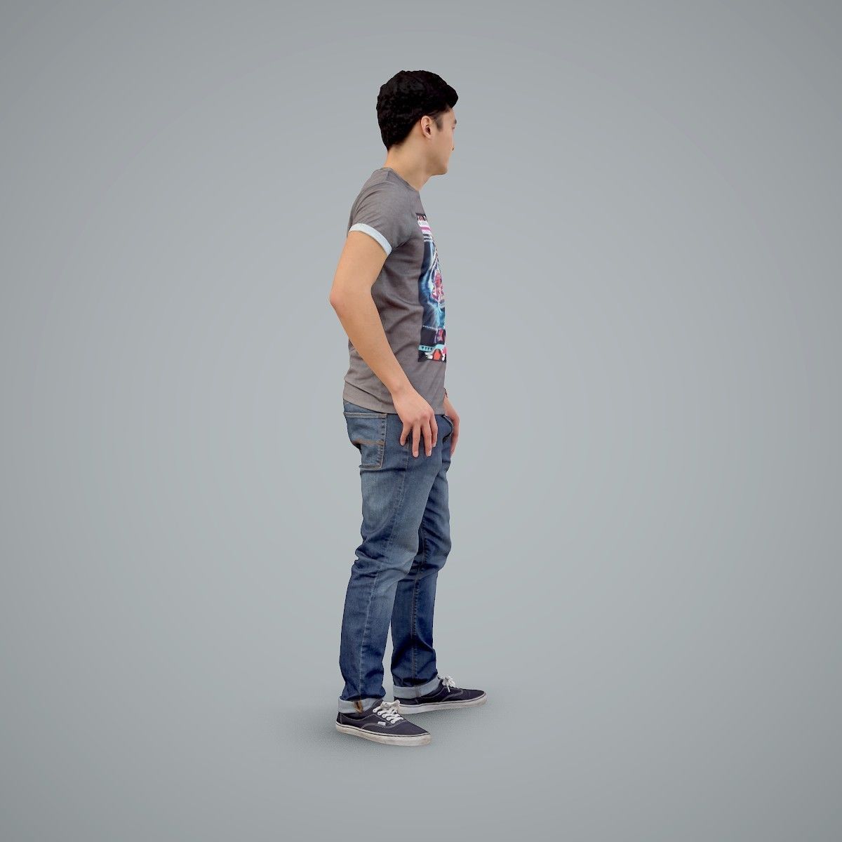 Standing Casual Man Wearing a T-Shirt CMan0104-HD2-O03P01-S 3D model_30