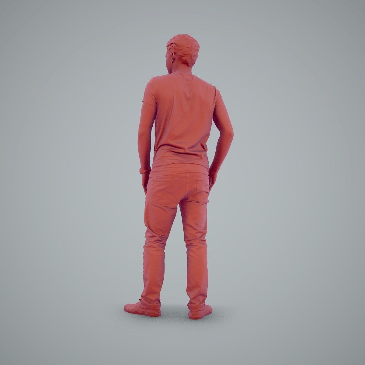 Standing Casual Man Wearing a T-Shirt CMan0104-HD2-O03P01-S 3D model_15