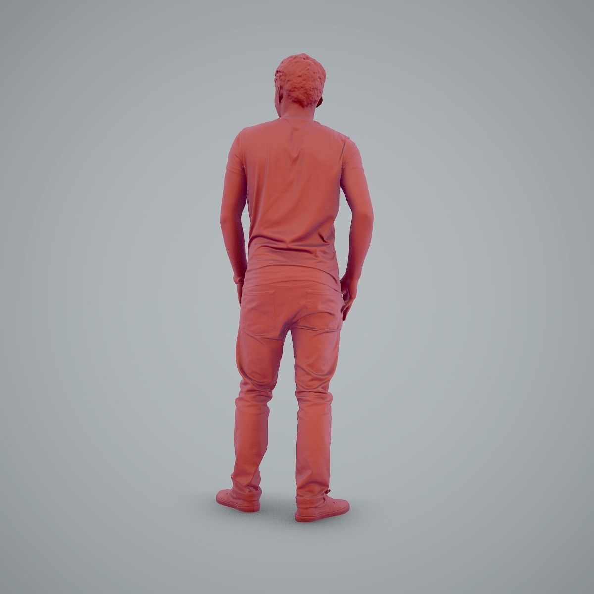 Standing Casual Man Wearing a T-Shirt CMan0104-HD2-O03P01-S 3D model_6