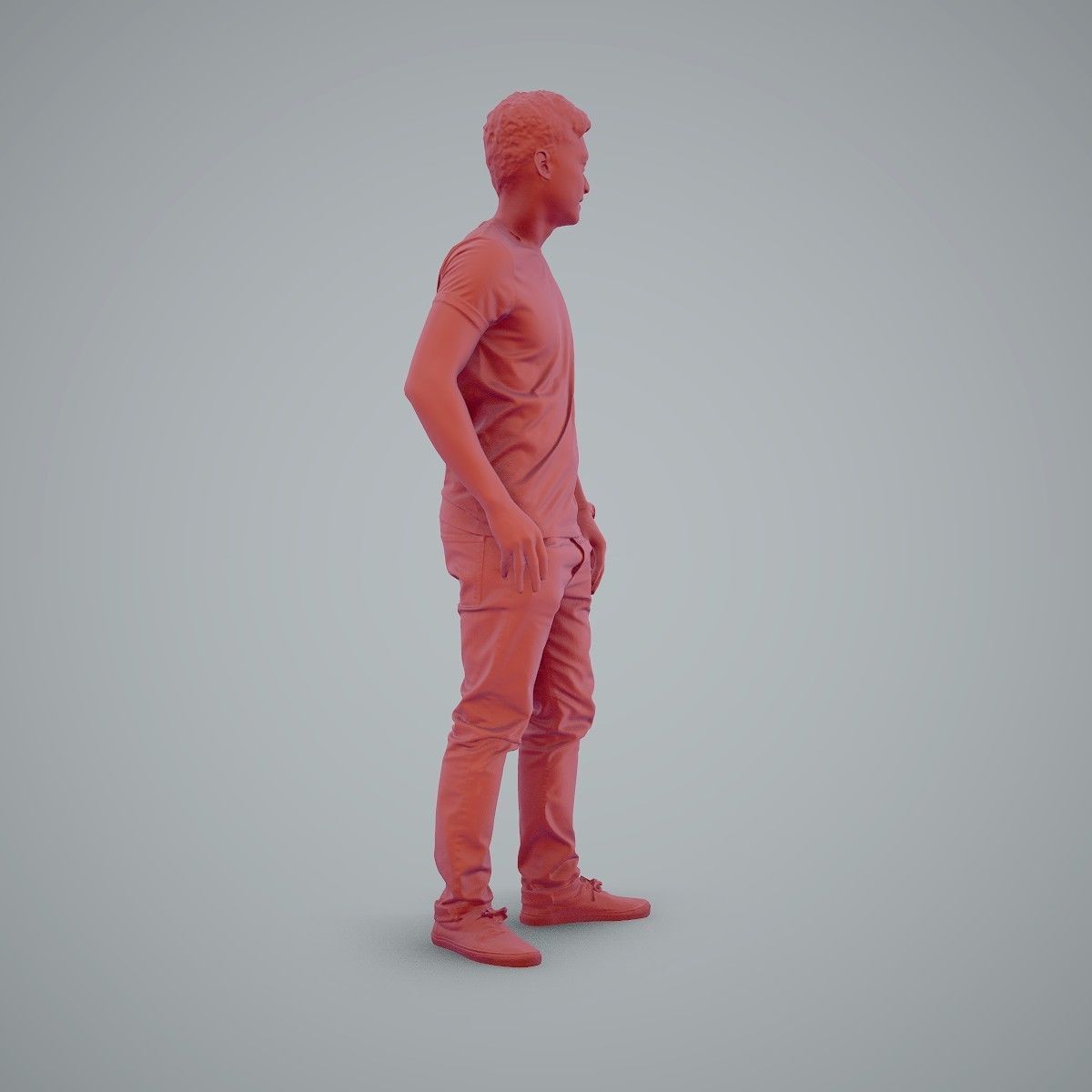 Standing Casual Man Wearing a T-Shirt CMan0104-HD2-O03P01-S 3D model_53