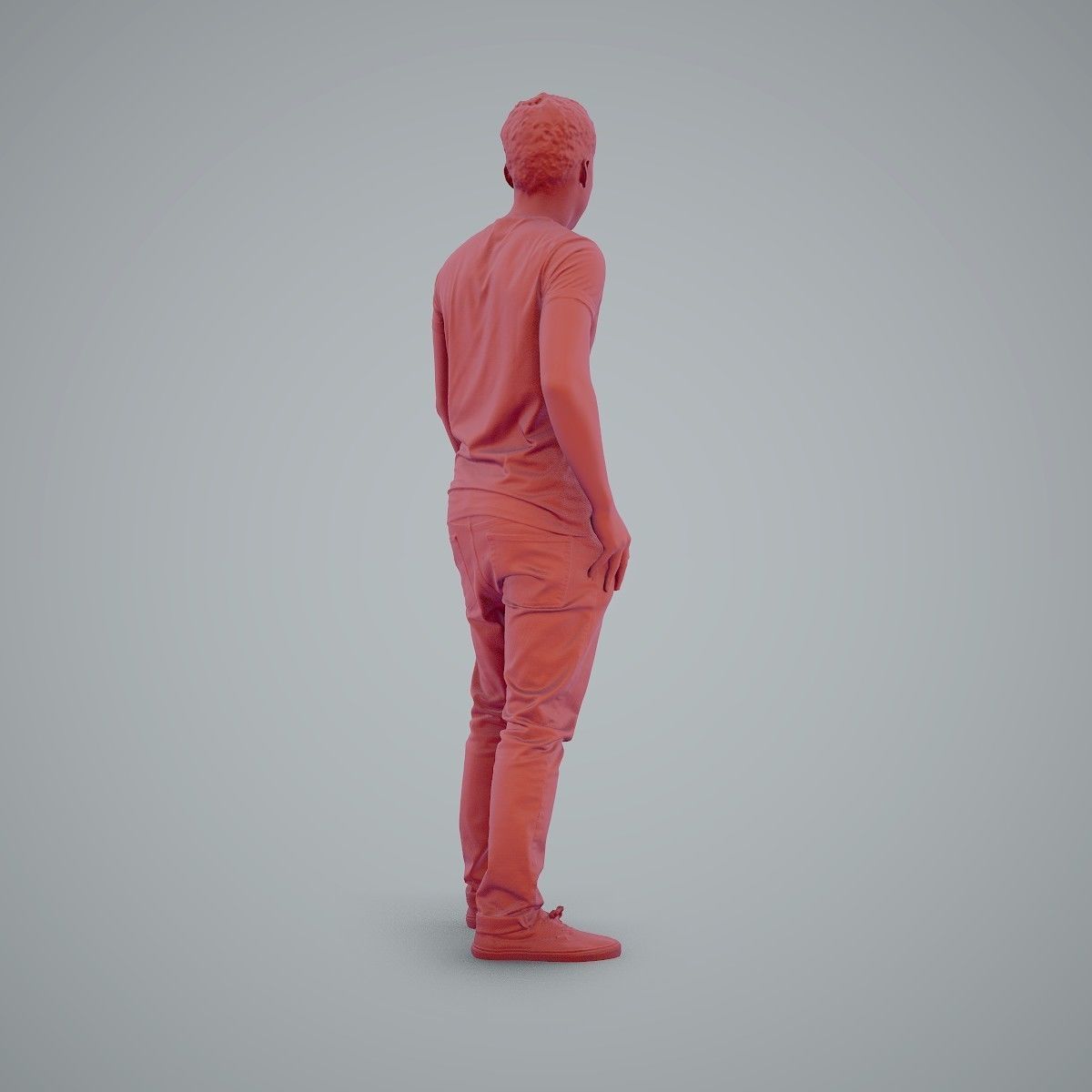 Standing Casual Man Wearing a T-Shirt CMan0104-HD2-O03P01-S 3D model_67