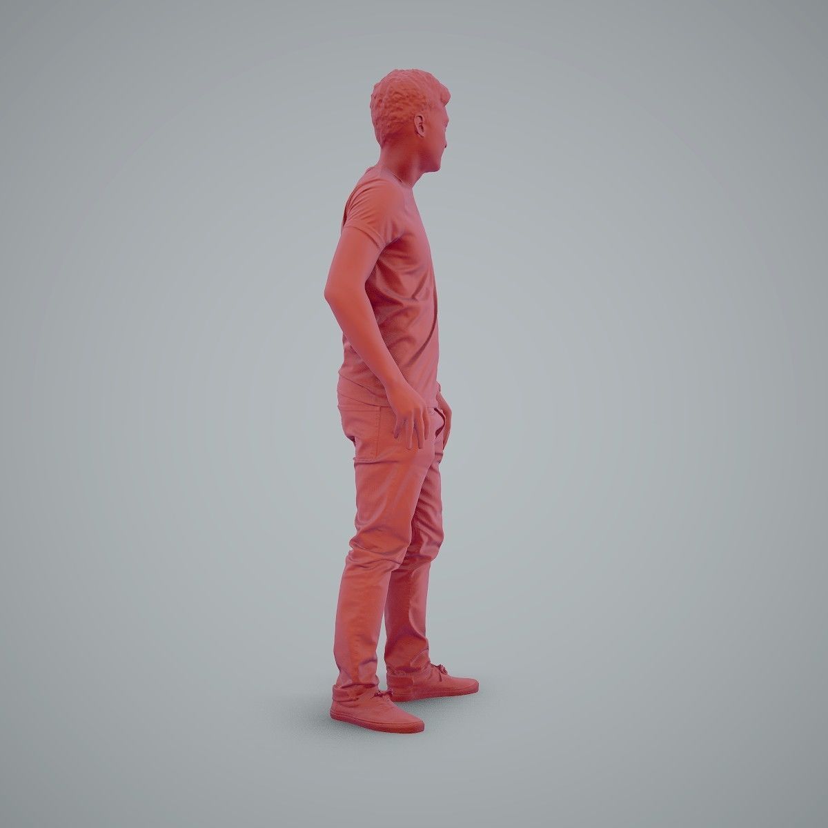 Standing Casual Man Wearing a T-Shirt CMan0104-HD2-O03P01-S 3D model_39