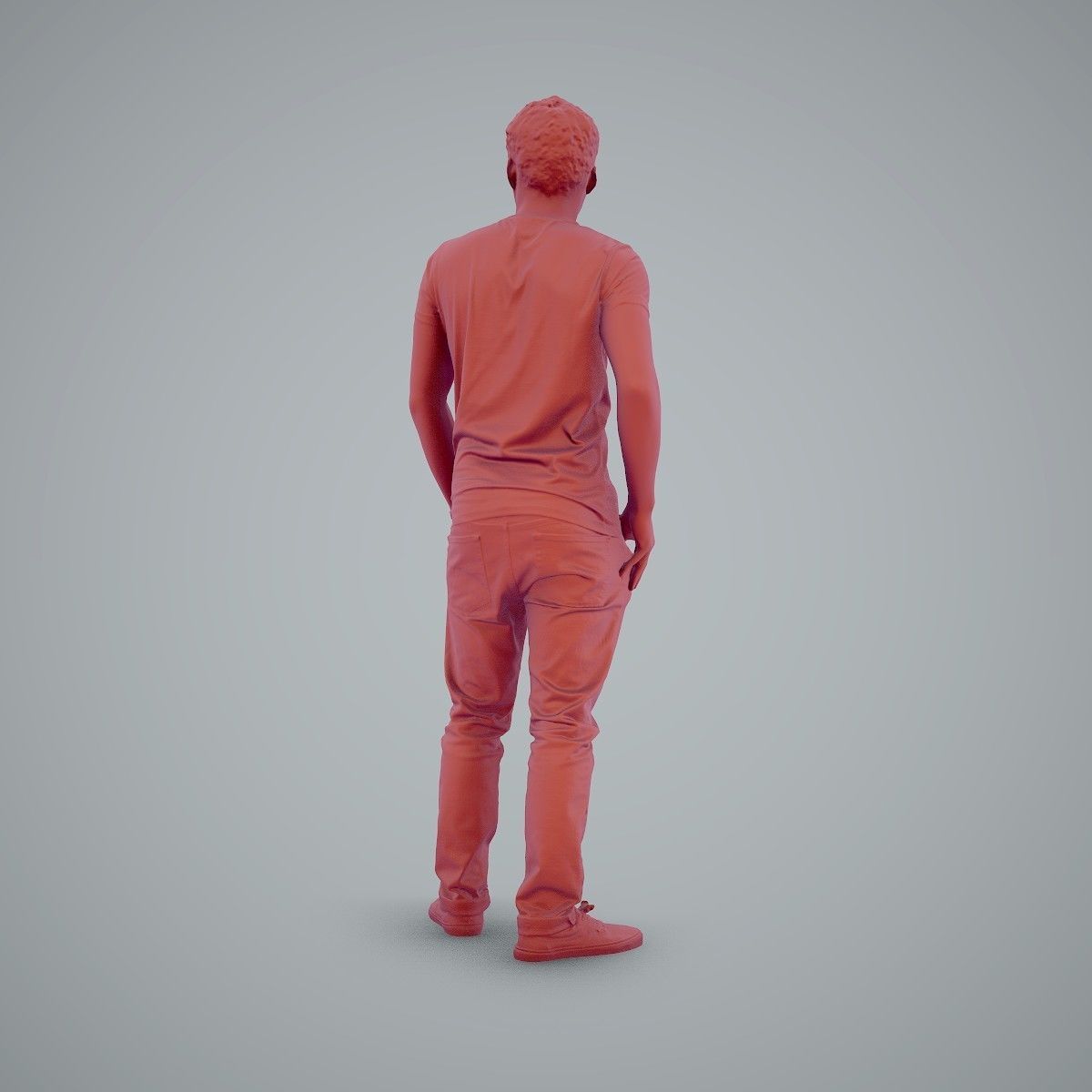 Standing Casual Man Wearing a T-Shirt CMan0104-HD2-O03P01-S 3D model_31