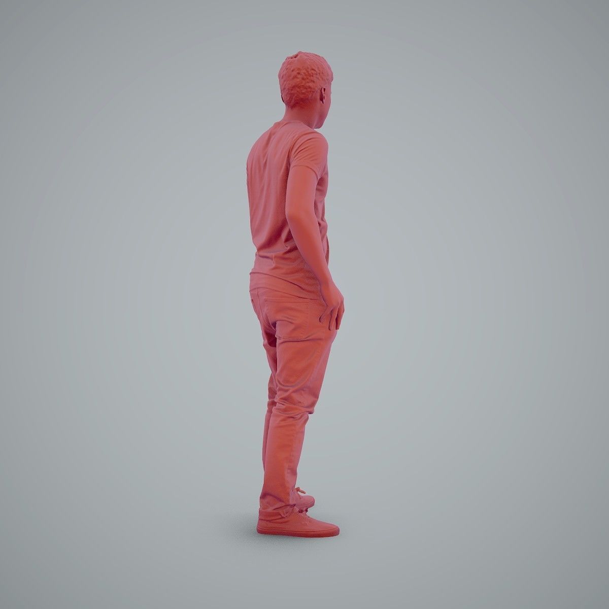 Standing Casual Man Wearing a T-Shirt CMan0104-HD2-O03P01-S 3D model_34