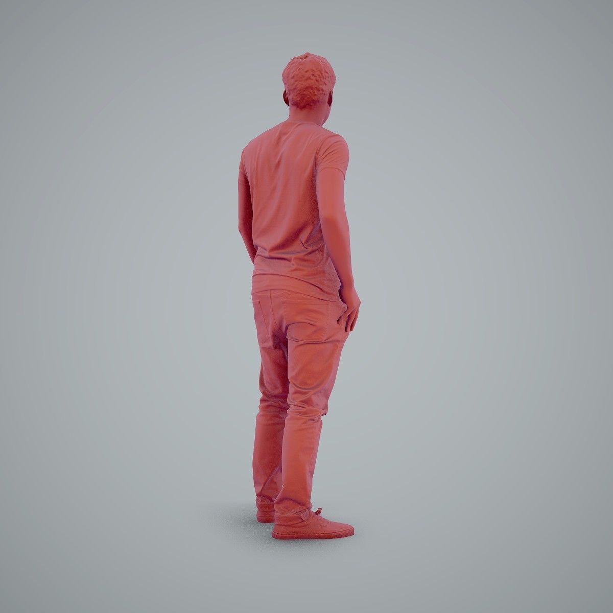 Standing Casual Man Wearing a T-Shirt CMan0104-HD2-O03P01-S 3D model_45