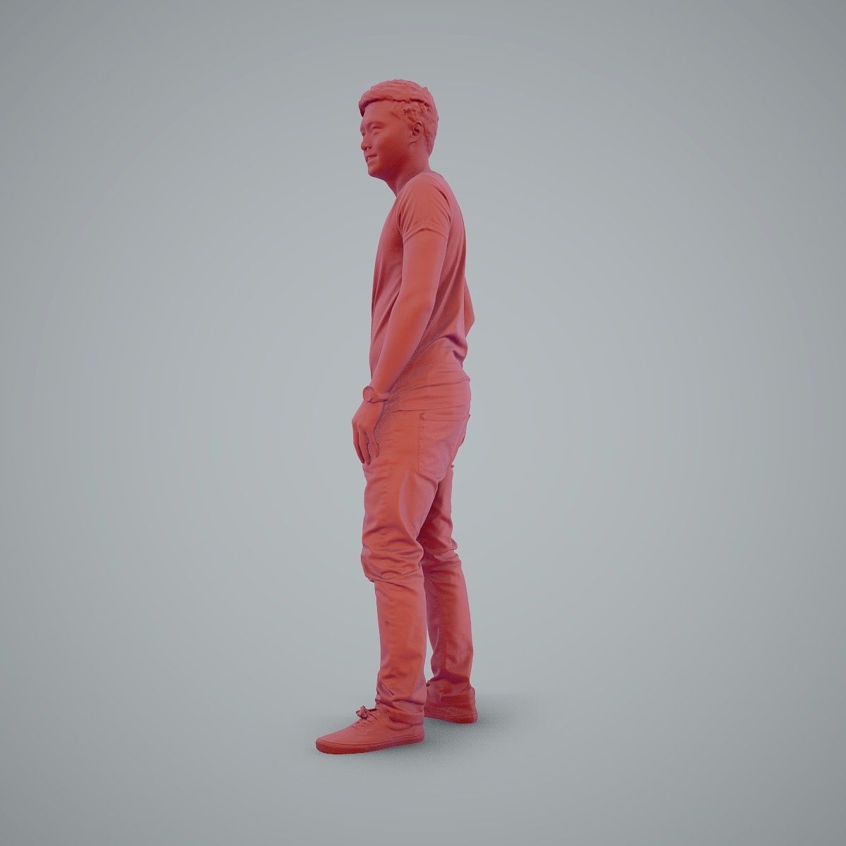 Standing Casual Man Wearing a T-Shirt CMan0104-HD2-O03P01-S 3D model_41