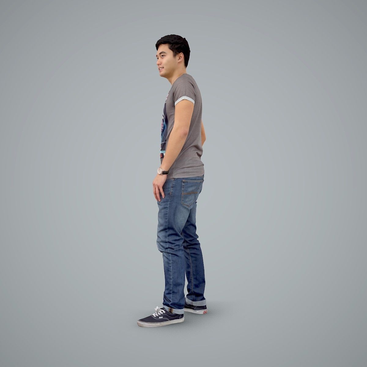 Standing Casual Man Wearing a T-Shirt CMan0104-HD2-O03P01-S 3D model_73