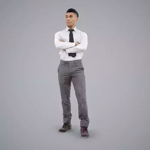 Standing Cross-Arm Business Man BMan0101-HD2-O01P01-S