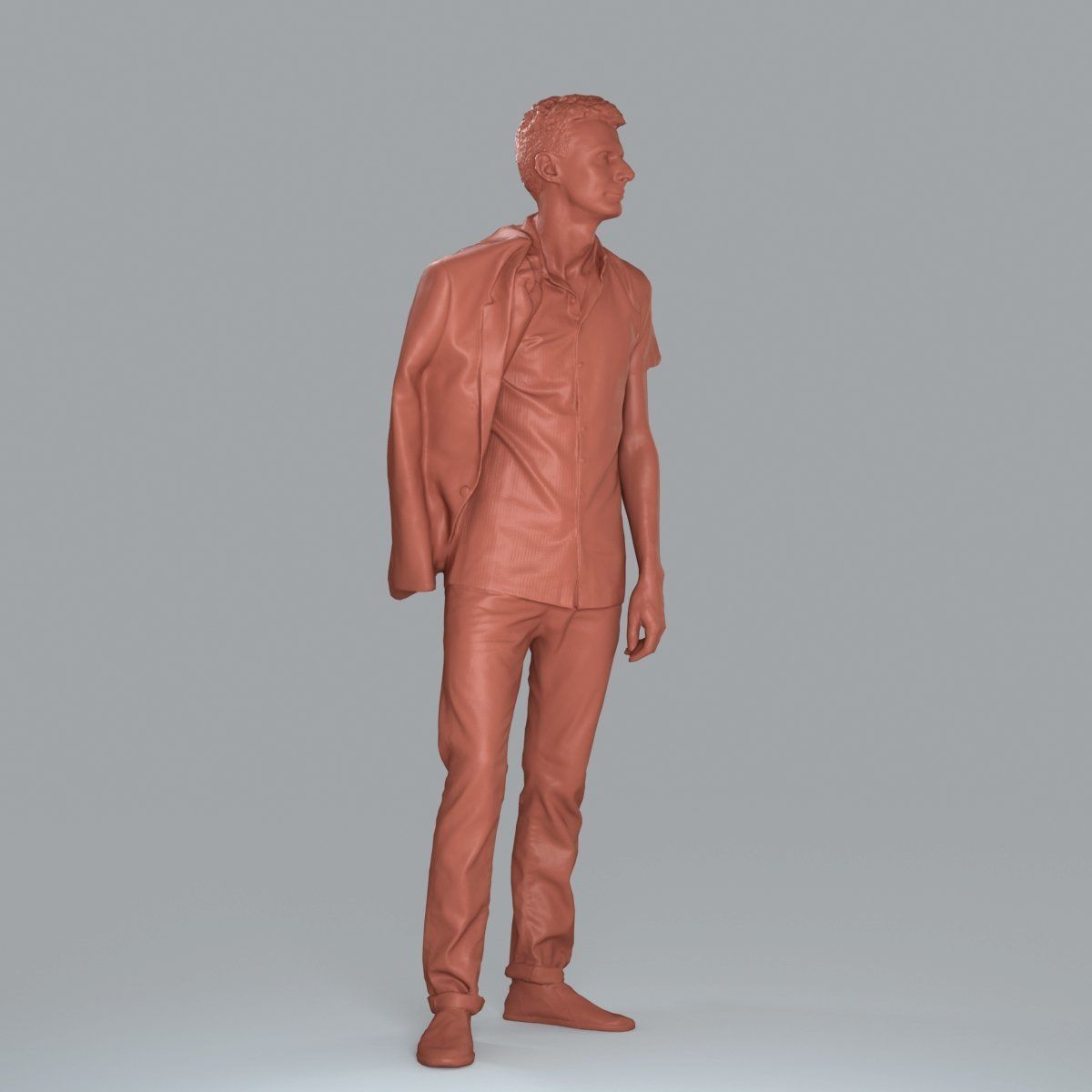 Standing Man with Pink Shirt and Jacket CMan0017-HD2-O02P02-S 3D model_50