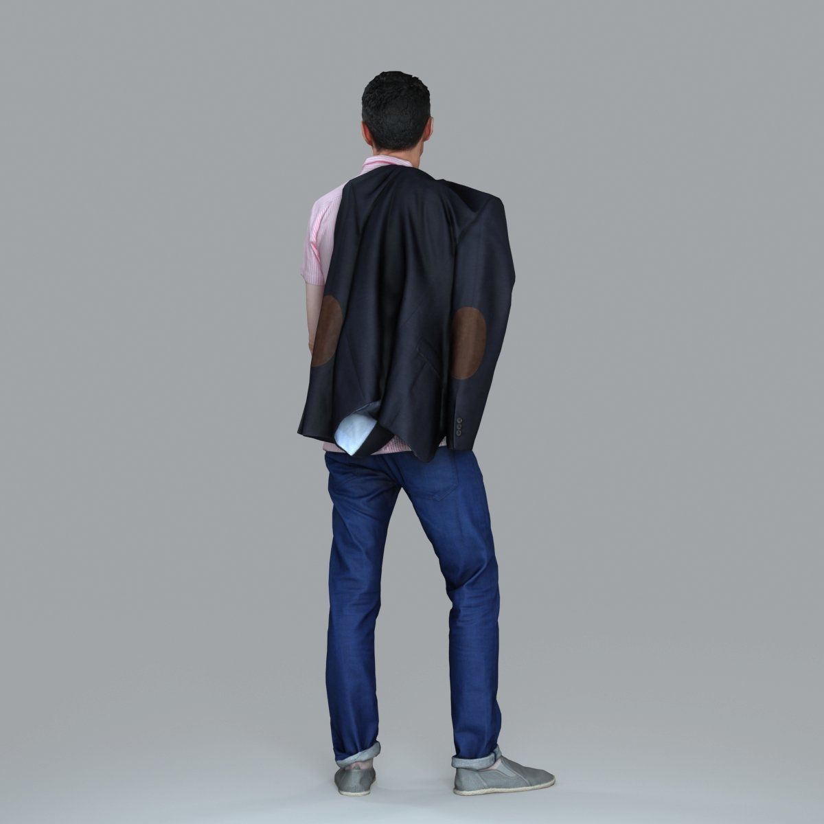 Standing Man with Pink Shirt and Jacket CMan0017-HD2-O02P02-S 3D model_66