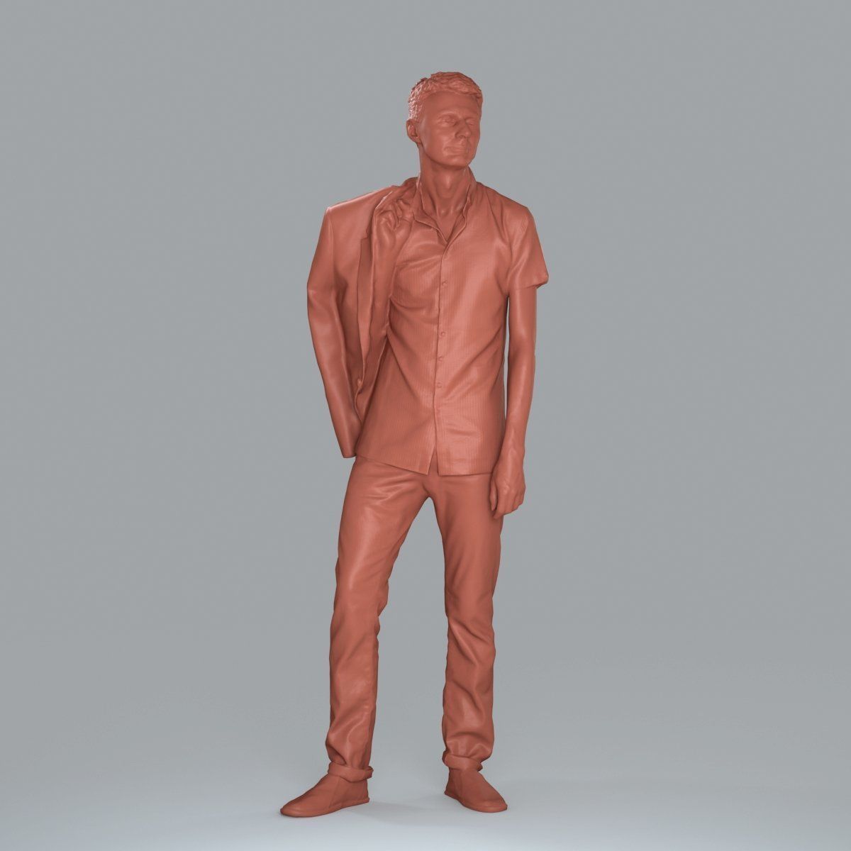 Standing Man with Pink Shirt and Jacket CMan0017-HD2-O02P02-S 3D model_18