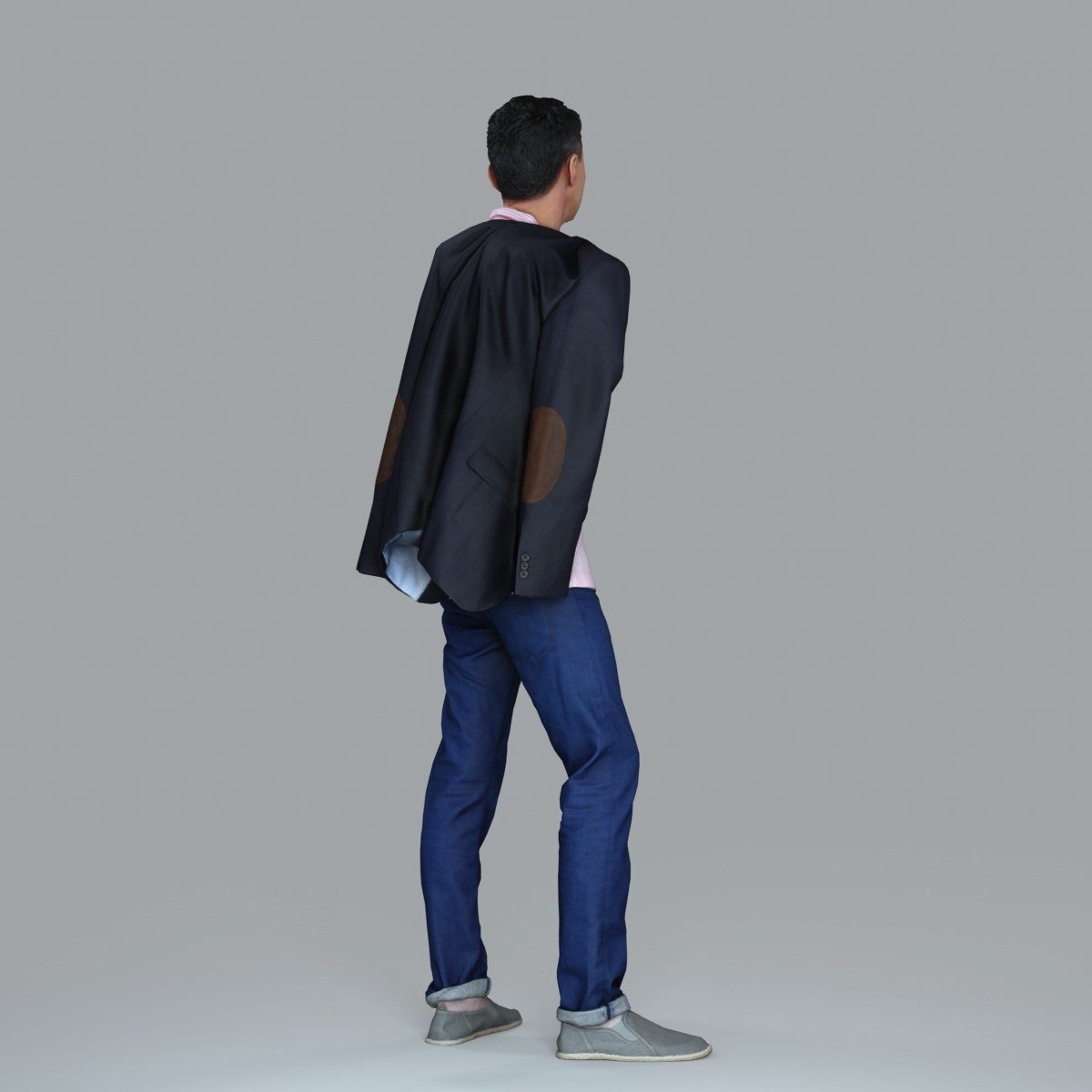 Standing Man with Pink Shirt and Jacket CMan0017-HD2-O02P02-S 3D model_3
